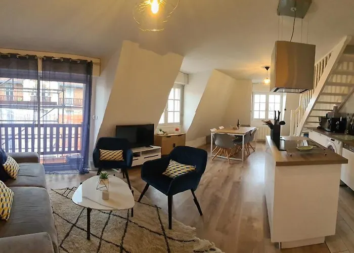 Duplex Au Coeur De Avec Vue Imprenable Et Parking Prive Deauville